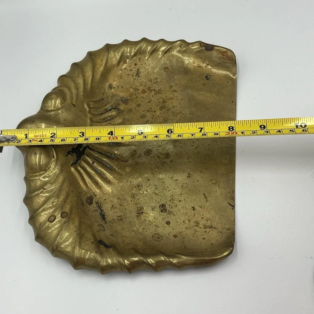 Brass Silent Butler Set Vintage Scooper Pan And‎ Scraper Patina Old Unique